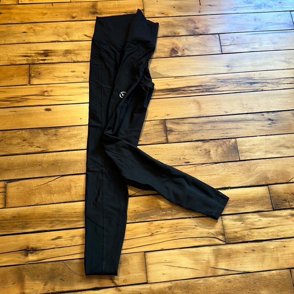 Virus black leggings with mesh detail